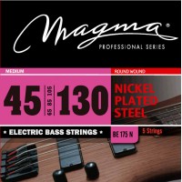 MAGMA BE175N | Set de Cuerdas para bajo eléctrico de Cinco cuerdas Calibres 045-130