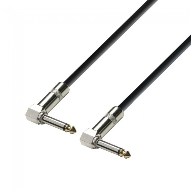ADAM HALL K3IRR0030 | Cable de Instrumento de Jack 6,3 mm mono acodado a Jack 6,3 mm mono acodado 0,3 m