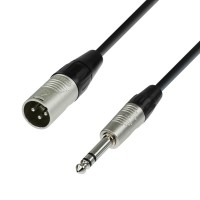 Adam Hall K4BMV0500 | Cable de Micrófono REAN de XLR Macho a Jack 6,3 mm Estéreo 5 Mt