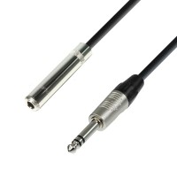 ADAM HALL K4BOV0300 | Cable de Extensión para Auriculares de Jack 6,3 mm estéreo a Jack 6,3 mm estéreo 3 m