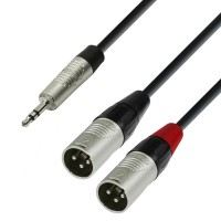 ADAM HALL K4YWMM0180 | Cable de Audio REAN de Minijack 3,5 mm estéreo a 2 XLR macho 1,8 m