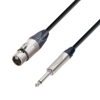 ADAM HALL K5MFP0500 | Cable de Micrófono Neutrik de XLR Hembra a Jack 6,3 mm Mono 5 Mt