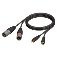 ADAM HALL KCREF701150 | Cable de Audio de 2 XLR macho a 2 RCA macho 1,5 m