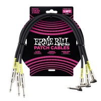 ERNIE BALL P06076 | Pack de 3 Cables de Conexión en Ángulo Recto