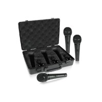 BEHRINGER XM1800S | Pack de 3 Set de Micrófonos Dinámicos Supercardioides para Instrumentos y Voces