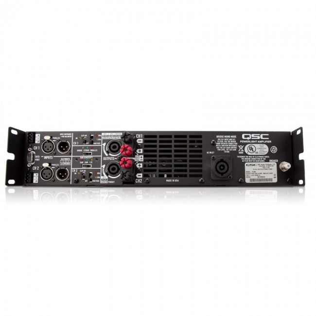 QSC PL380 | Amplificador de 2 canales de 2500w de potencia Clase D